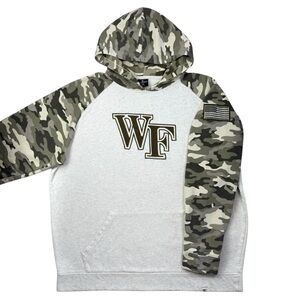 Wake Forest Demon Deacons American Flag Camo/ Gray Men’s Hoodie Sweatshirt 2XL